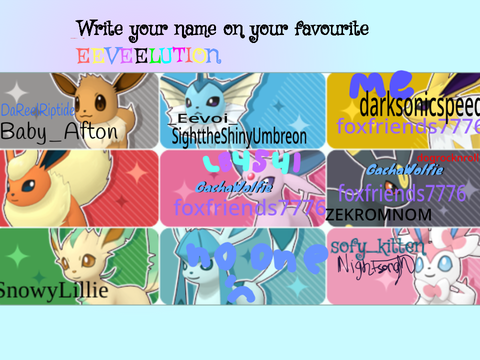 Put your user on fav Eeveelution!!! Remix 4