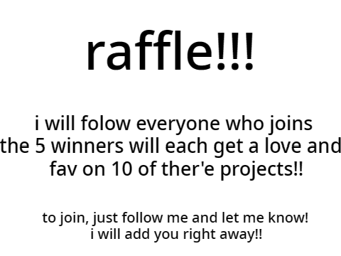 raffle!!