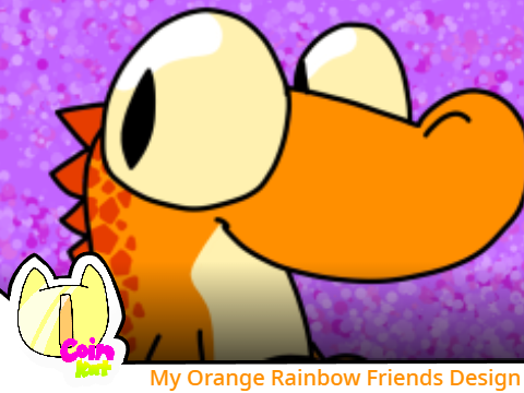 Orange Rainbow Friend Design