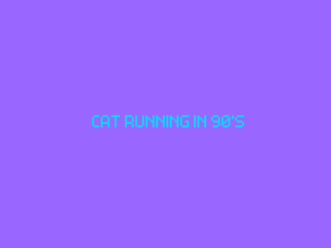 cat running in 90's remix
