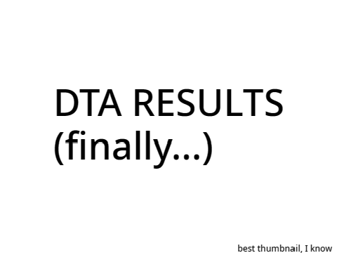 DTA RESULTS! (finally...)