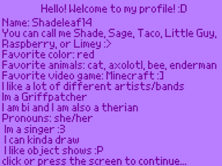 About Me! :3