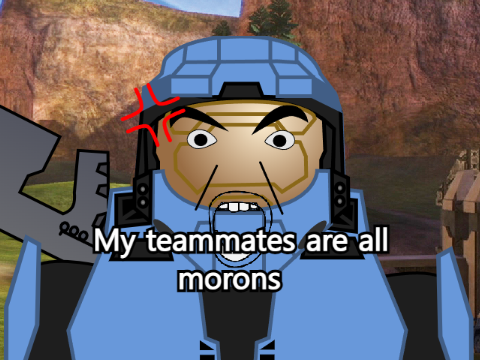 MY TEAMMATES ARE ALL MORONS