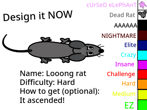 Design a rat for Find The Rats! remix