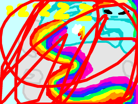 drawing of Rainbow Dash 