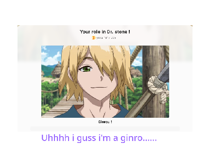 Wow apparently i'm a ginro