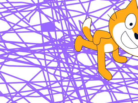 Scratch cat being a little bit silly