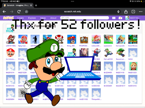 Thx for 52 followers!