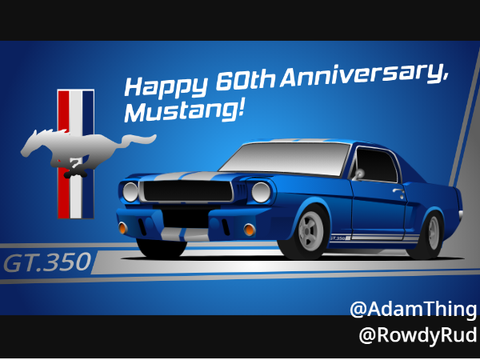 Mustang 60th Anniversary thing but its a gt350r