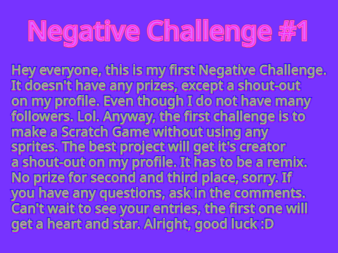 Negative Challenge #1