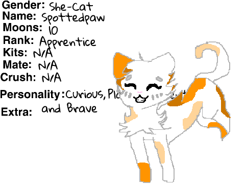ScratchClan Sign-up~ Spottedpaw