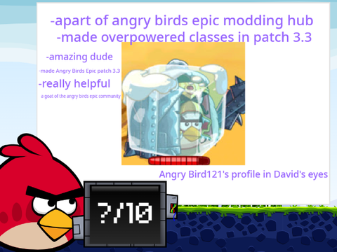 Rate Angry Bird121 (an amazing guy)