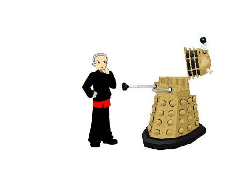 The doctor insults a dalek.
