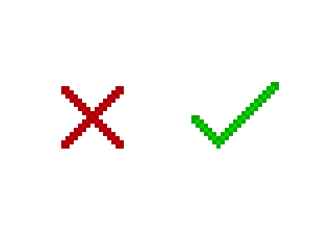 [Pixel Art] ✖ and ✔