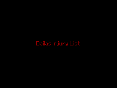 Dailas Injury List
