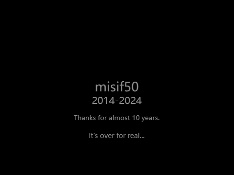 i quitted forever... for true real