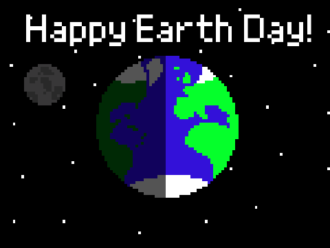 Short Pixel Art Animation of Cleaning The Earth