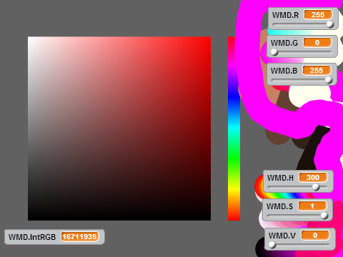 Color Saturation Control- RGB & HSV Test - WMD2 Alph