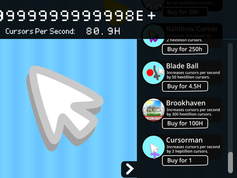 Overpowered clicker