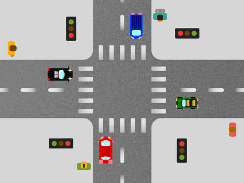 Intersection Study - 4 Way Traffic Coded 02