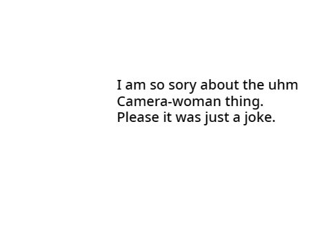 My apology