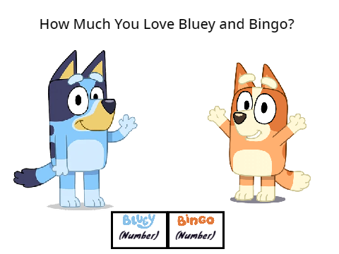 How Much You Love Bluey and Bingo?