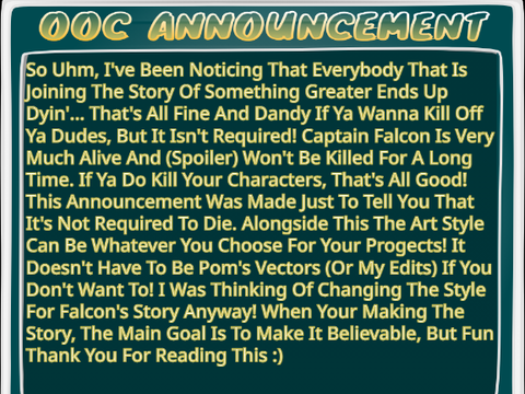 OOC ANNOUNCEMENT