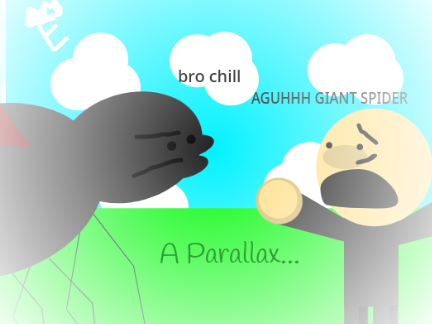 Boy gets scared by a giant spider # parallax # all