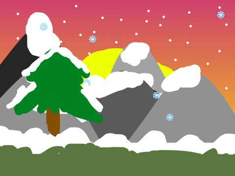 Winter mountain parallax 