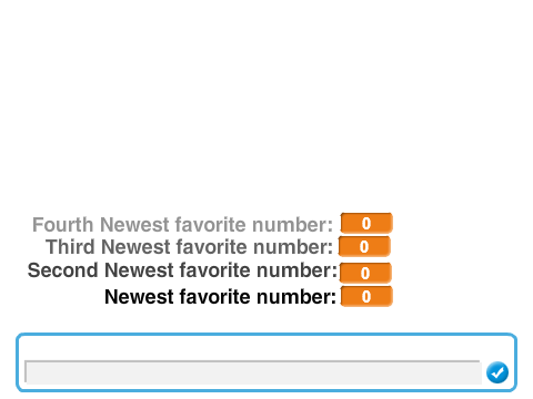 Favorite number cloud data