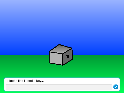 Simple Text adventure open the box