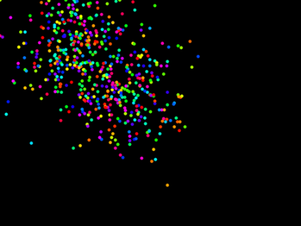 worms blowing up into confetti