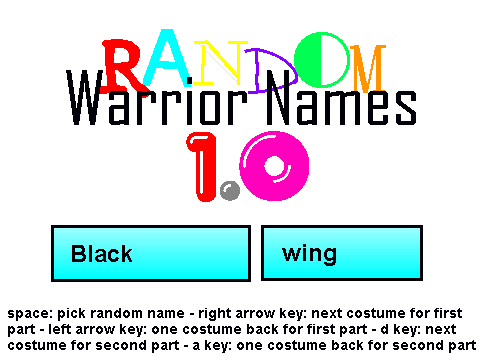 RANDOM Warrior Names 1.0