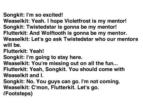Weaselstar's Journey Episode 1 lines