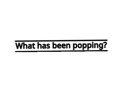 What's been popping?