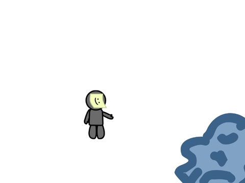 throw meteorites at minifigure