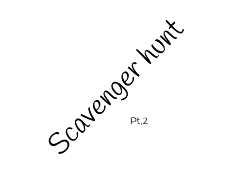 The scavenger hunt pt.2