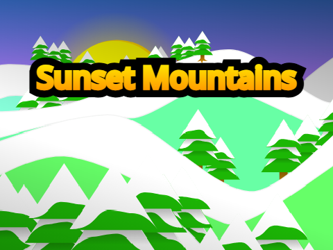 {} Sunset Mountains {} A Parallax