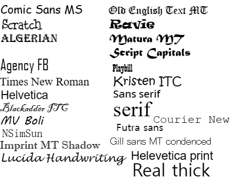 More hidden fonts
