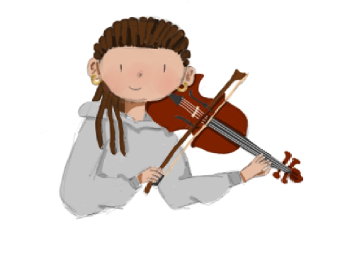 me plays violin