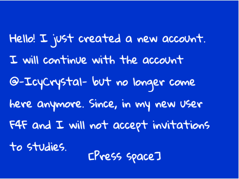 NEW ACCOUNT!!
