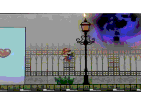 Mario falls on his face while I play unfitting music.