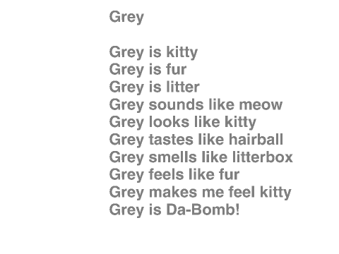 A poem about Grey/Kitties