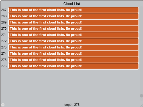 Cloud List Work Around