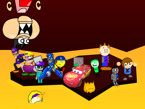 Add yourself on a volcano island!