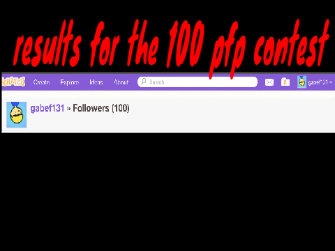 results for the 100 pfp contest!