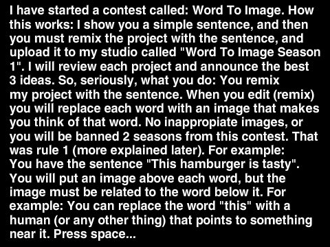 Word To Image Contest Instructions