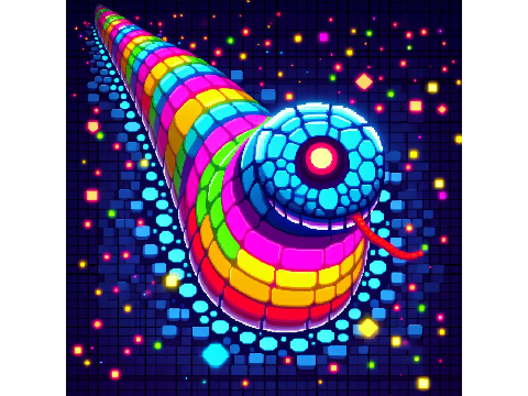 AI (Robot) atemtpes at making slither io pictures :/