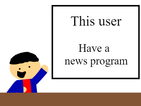 This user have a news program