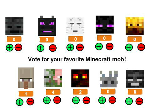 Minecraft & Cloud: Vote for your favorite mob!